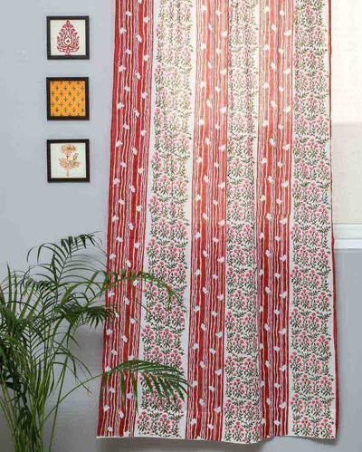 Haven Glazing Hand Block Printed Door Curtain | 7 X 4 Ft