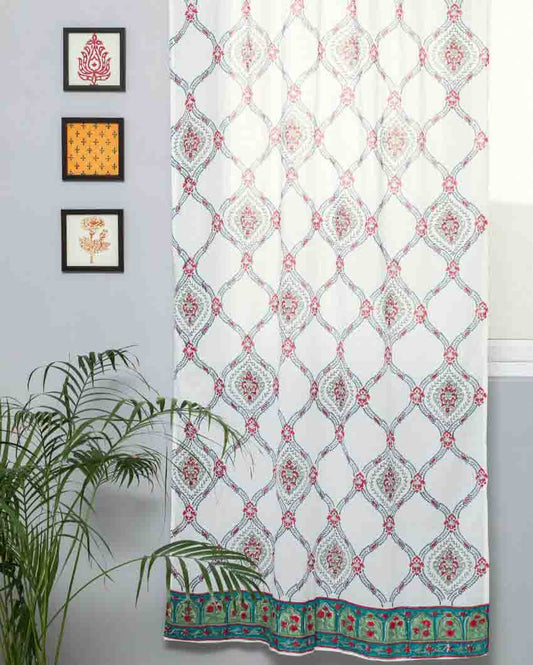 First Impression Hand Block Printed Door Curtain | 7 X 4 Ft