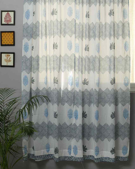 Weddell Hand Block Printed Door Curtain | 7 X 4 Ft