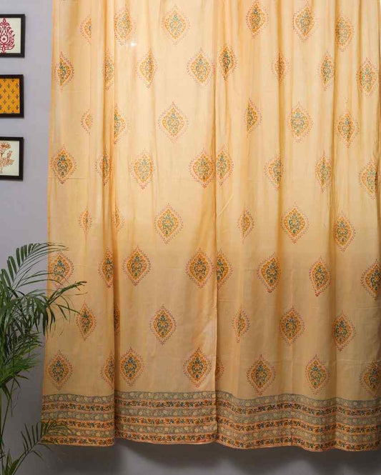 Baileya Hand Block Printed Door Curtain | 7 X 4 Ft