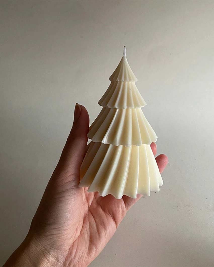 Elegant Christmas Tree Soy Wax Candle | Set of 2 | 7.6 x 10.2 cm / 3 x 4 inches