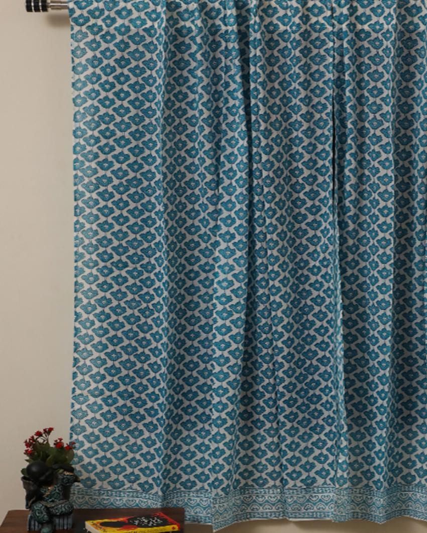 Ambar Handblock Printed Cotton Window Curtain | 5 ft | Single