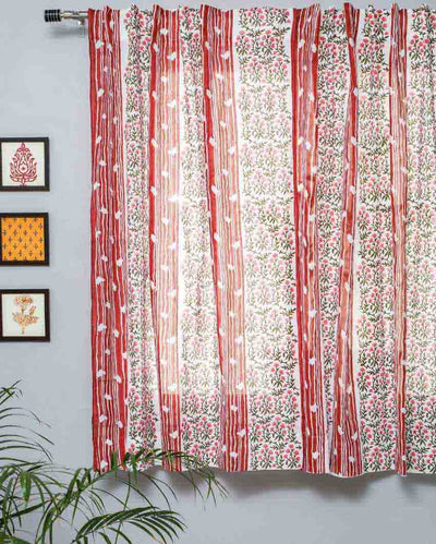 Haven Glazing Hand Block Printed Window Curtain | 5 X 4 Ft