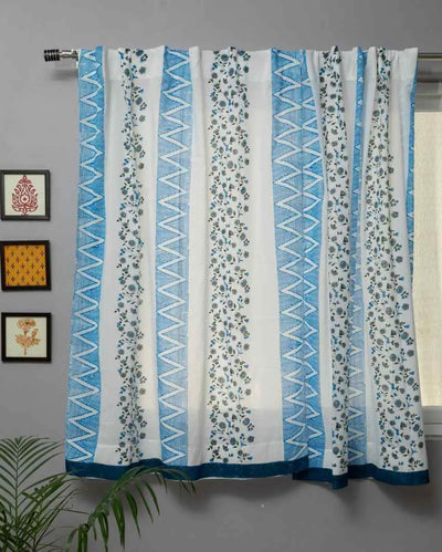 Philippine Hand Block Printed Window Curtain | 5 X 4 Ft