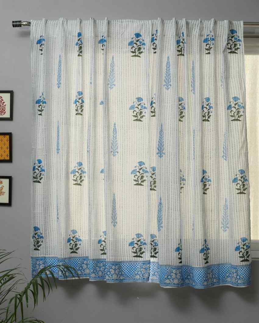 Multicolor Hand Block Printed Window Curtain | 5 X 4 Ft