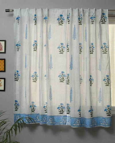 Multicolor Hand Block Printed Window Curtain | 5 X 4 Ft