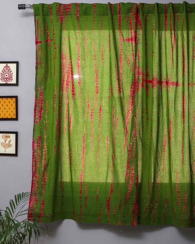 Hardy Mum Hand Block Printed Window Curtain | 5 X 4 Ft