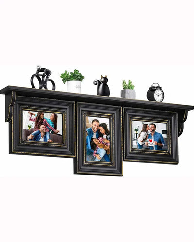 Three Photoframe With Shelf