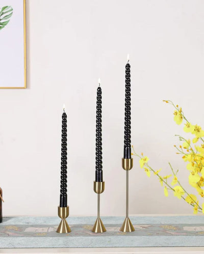 Modern Metal Candle Stick Holders | Set of 3