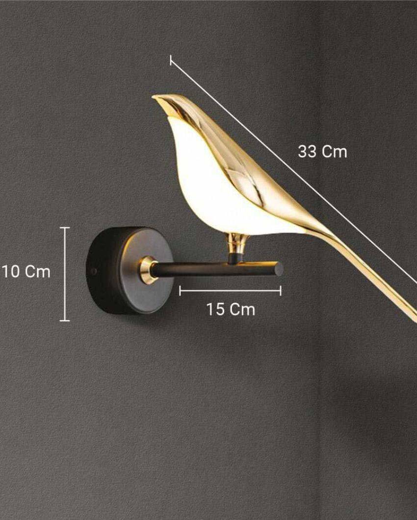 Bird Modern Metal Wall Light | 13 x 6 x 8 inches