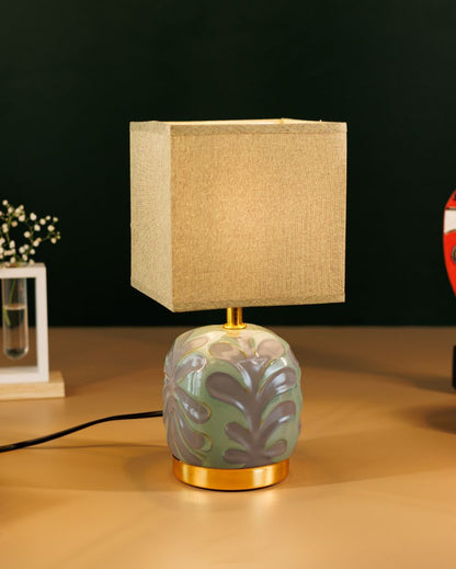 Floral Print Ceramic Table Lamp | 6 x 11 inches