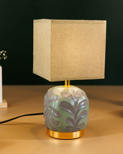 Floral Print Ceramic Table Lamp | 6 x 11 inches