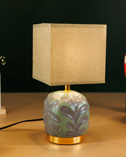 Floral Print Ceramic Table Lamp | 6 x 11 inches