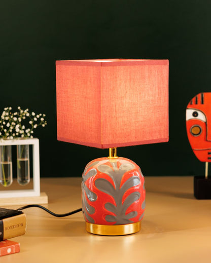 Floral Print Ceramic Table Lamp | 6 x 11 inches