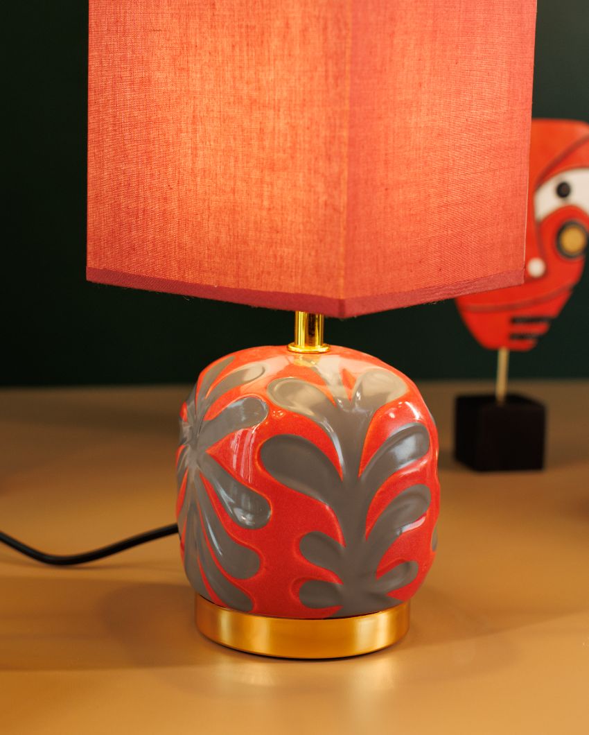 Floral Print Ceramic Table Lamp | 6 x 11 inches