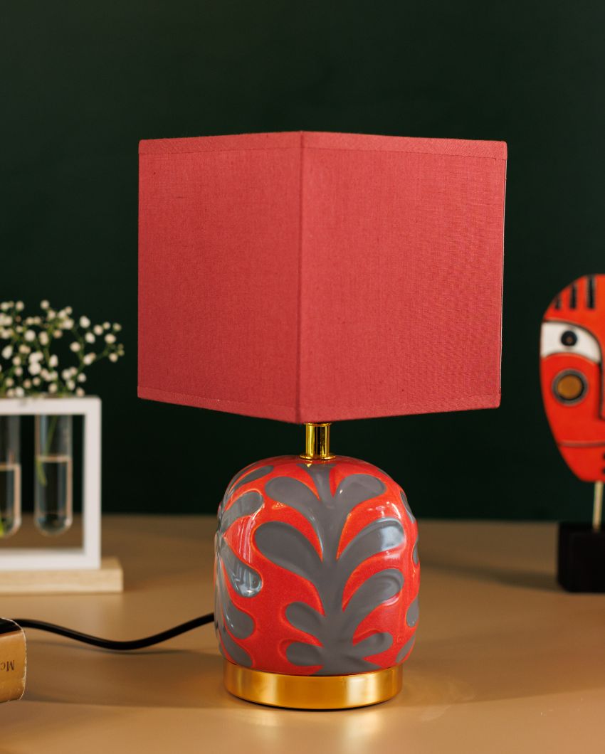 Floral Print Ceramic Table Lamp | 6 x 11 inches