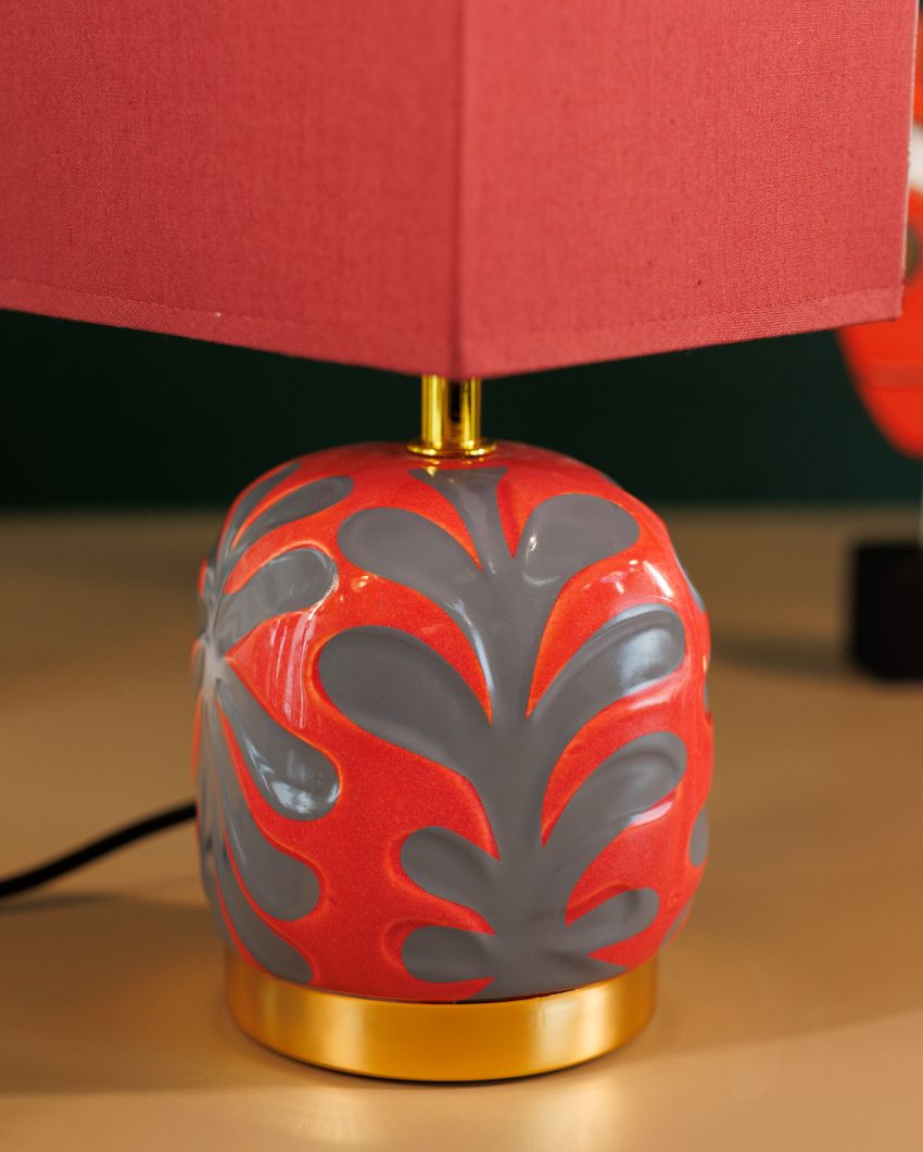 Floral Print Ceramic Table Lamp | 6 x 11 inches