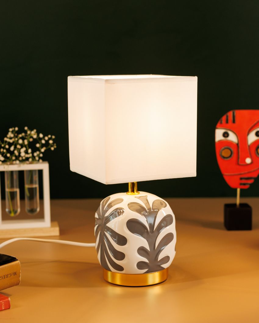 Floral Print Ceramic Table Lamp | 6 x 11 inches