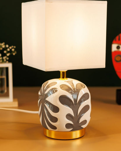 Floral Print Ceramic Table Lamp | 6 x 11 inches