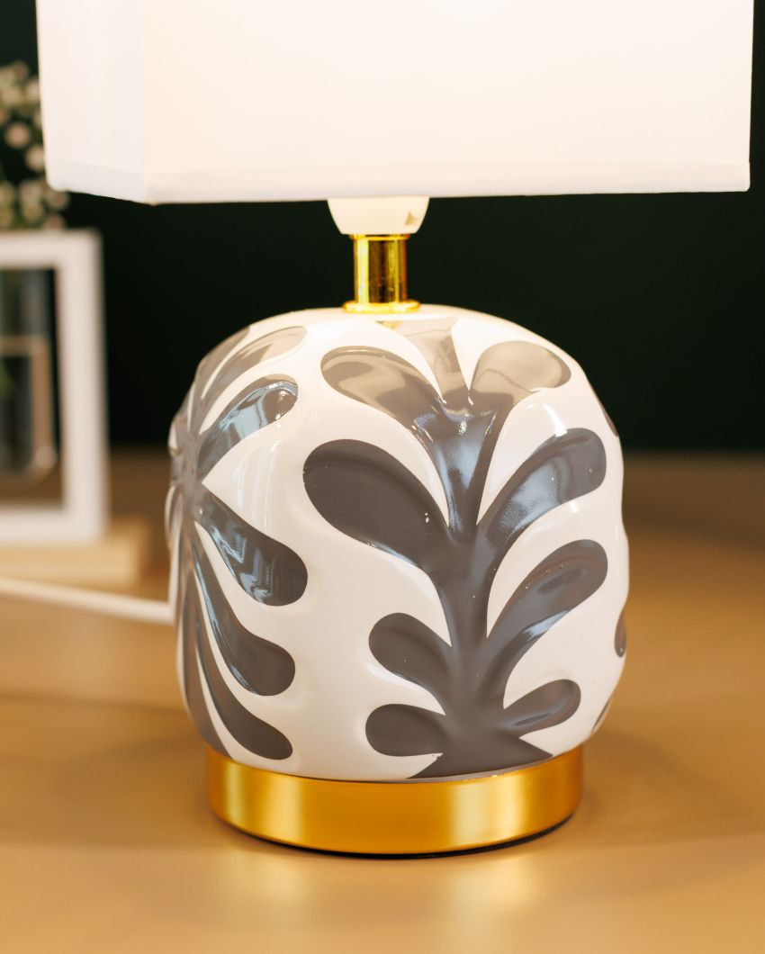 Floral Print Ceramic Table Lamp | 6 x 11 inches