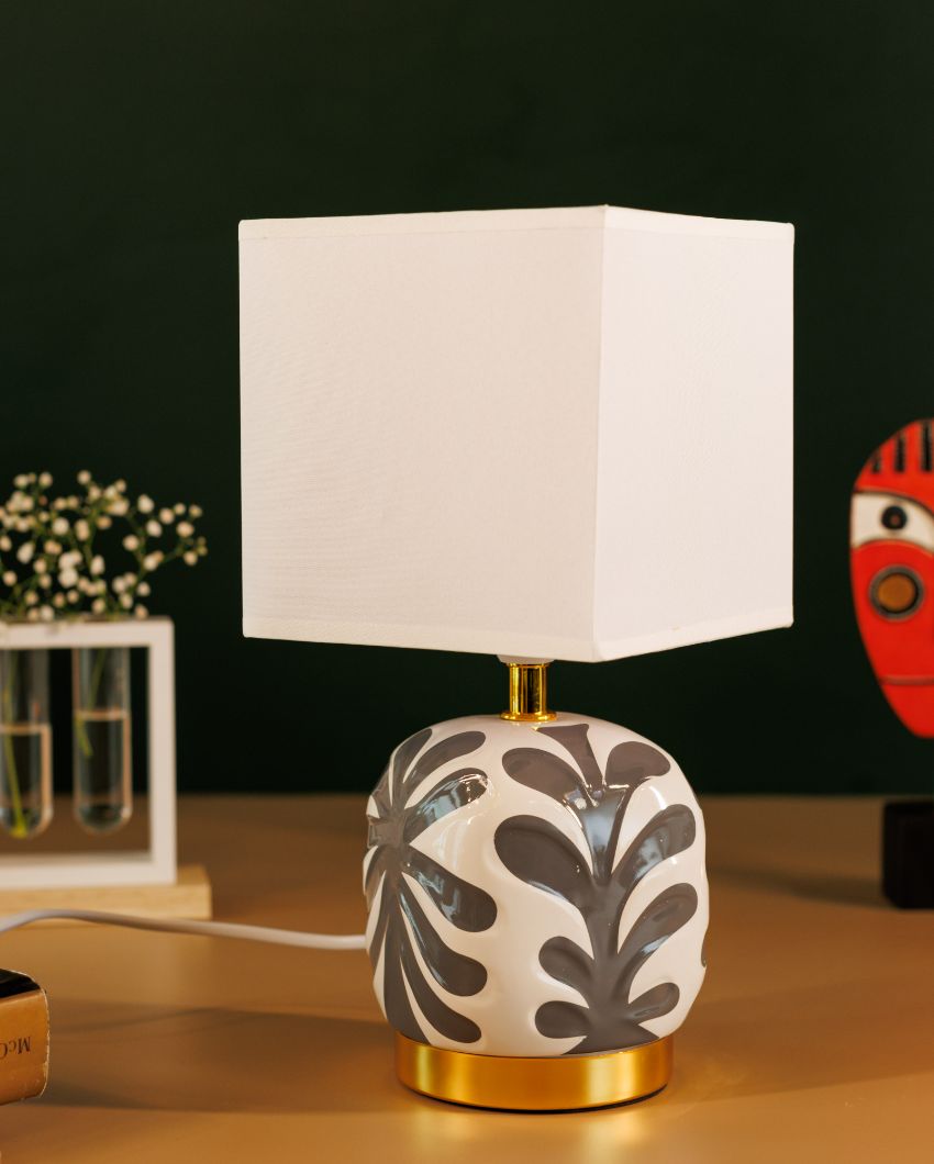 Floral Print Ceramic Table Lamp | 6 x 11 inches