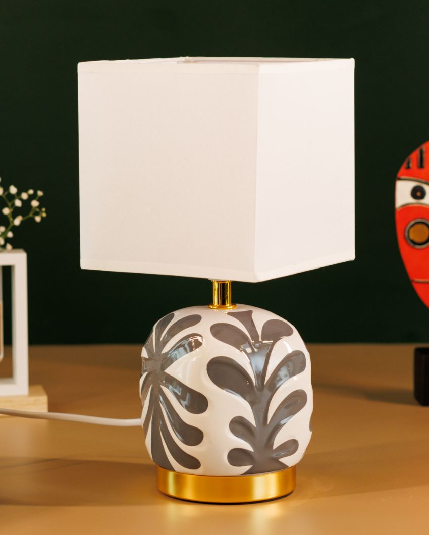 Floral Print Ceramic Table Lamp | 6 x 11 inches