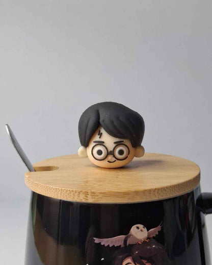 Playful Brown & Black Cute Harry Potter Printed Ceramic Coffee Mug