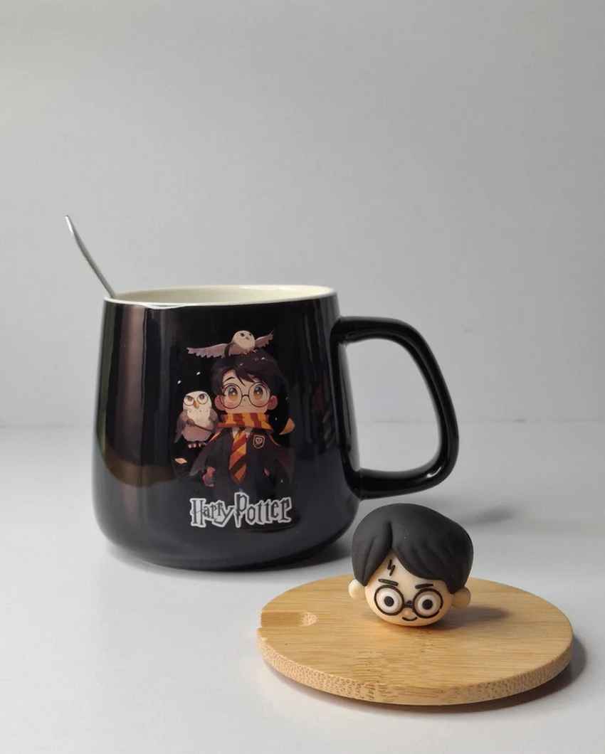 Playful Brown & Black Cute Harry Potter Printed Ceramic Coffee Mug