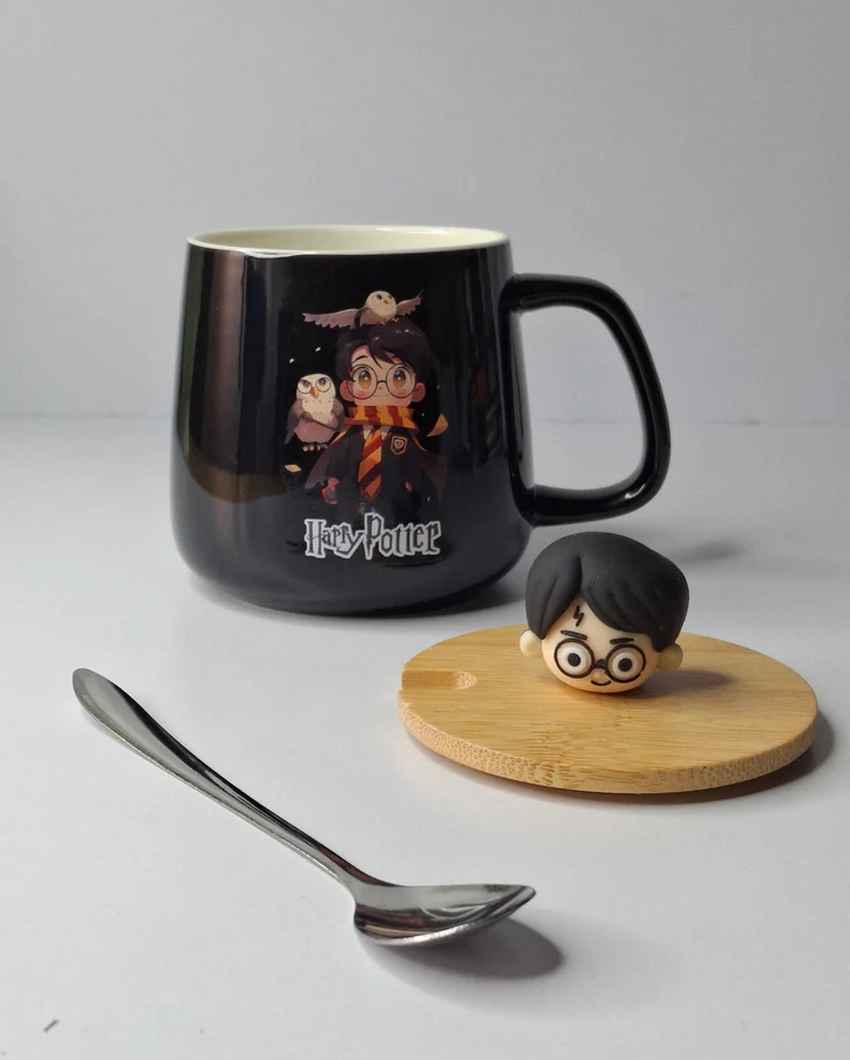 Playful Brown & Black Cute Harry Potter Printed Ceramic Coffee Mug