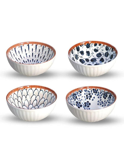 Luxury Porcelain Serving Bowls | Set of 4 | 5 x 3 inches