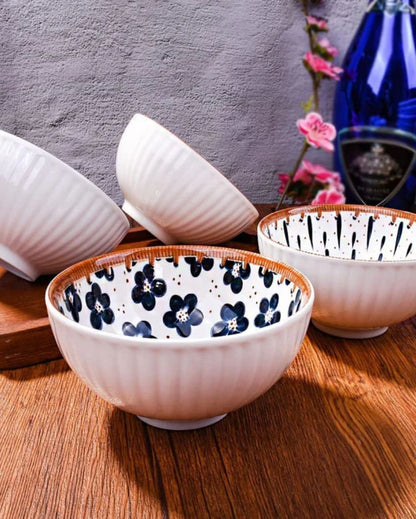 Luxury Porcelain Serving Bowls | Set of 4 | 5 x 3 inches