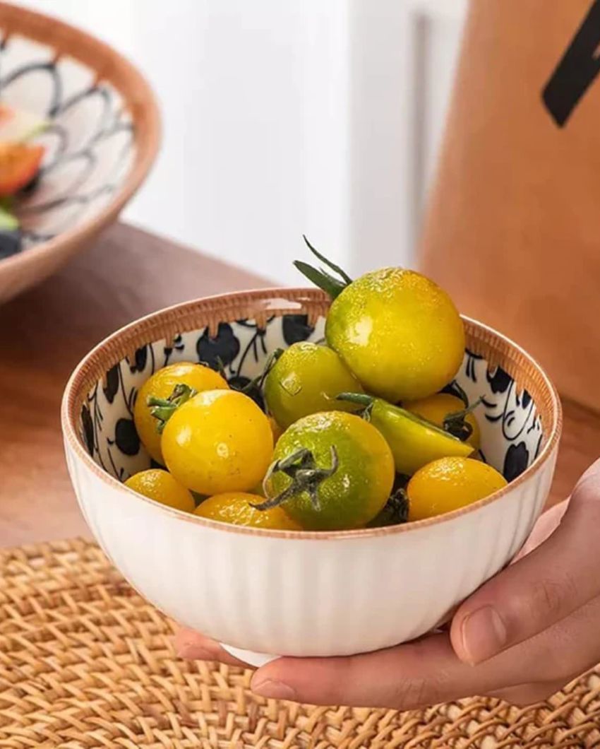 Unique Porcelain Serving Bowls | Set of 6 | 5 x 3 inches