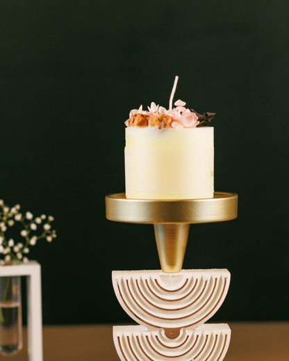 Nordic Style Resin Pillar Candle Holder | 5 x 4 x 9 inches