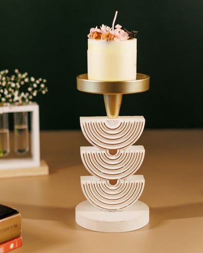 Nordic Style Resin Pillar Candle Holder | 5 x 4 x 9 inches