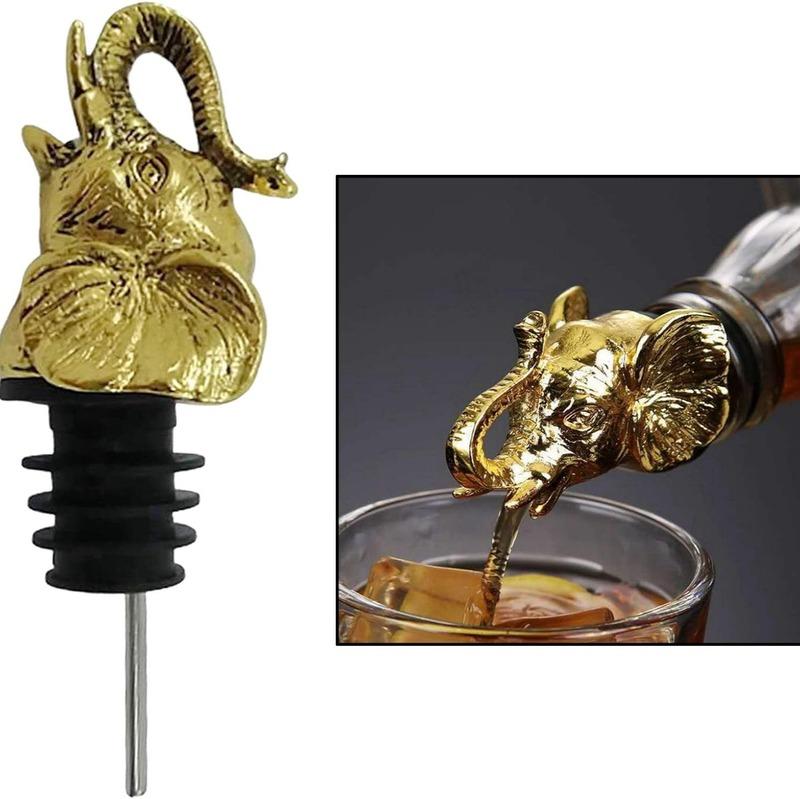 Stainless Steel Elephant Face Wine Pourer