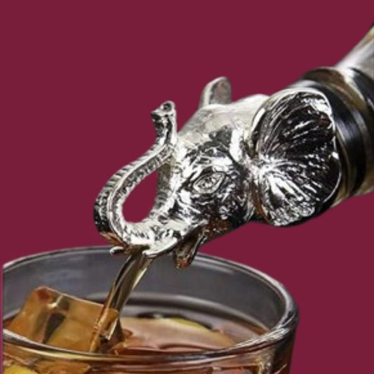 Stainless Steel Elephant Face Wine Pourer