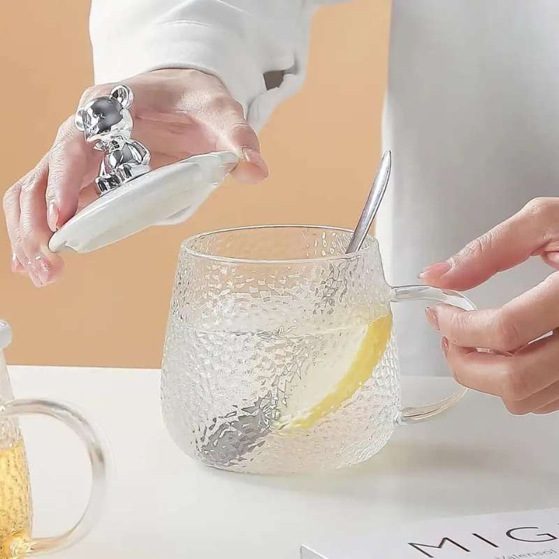 Nordic Textured Glass Mug Default Title
