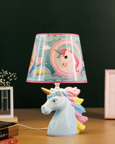 Premium Style Kids' Room Ceramic Unicorn Lamp | 8 x 13 inches