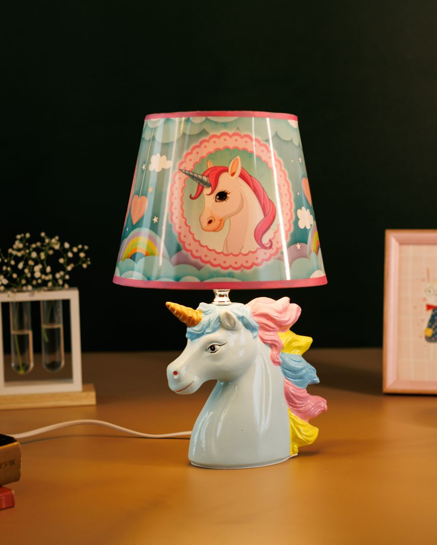 Premium Style Kids' Room Ceramic Unicorn Lamp | 8 x 13 inches