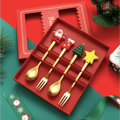 Christmas  Forks & Spoon | Set of 4