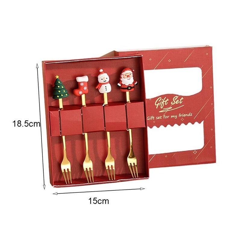 Christmas  Forks & Spoon | Set of 4