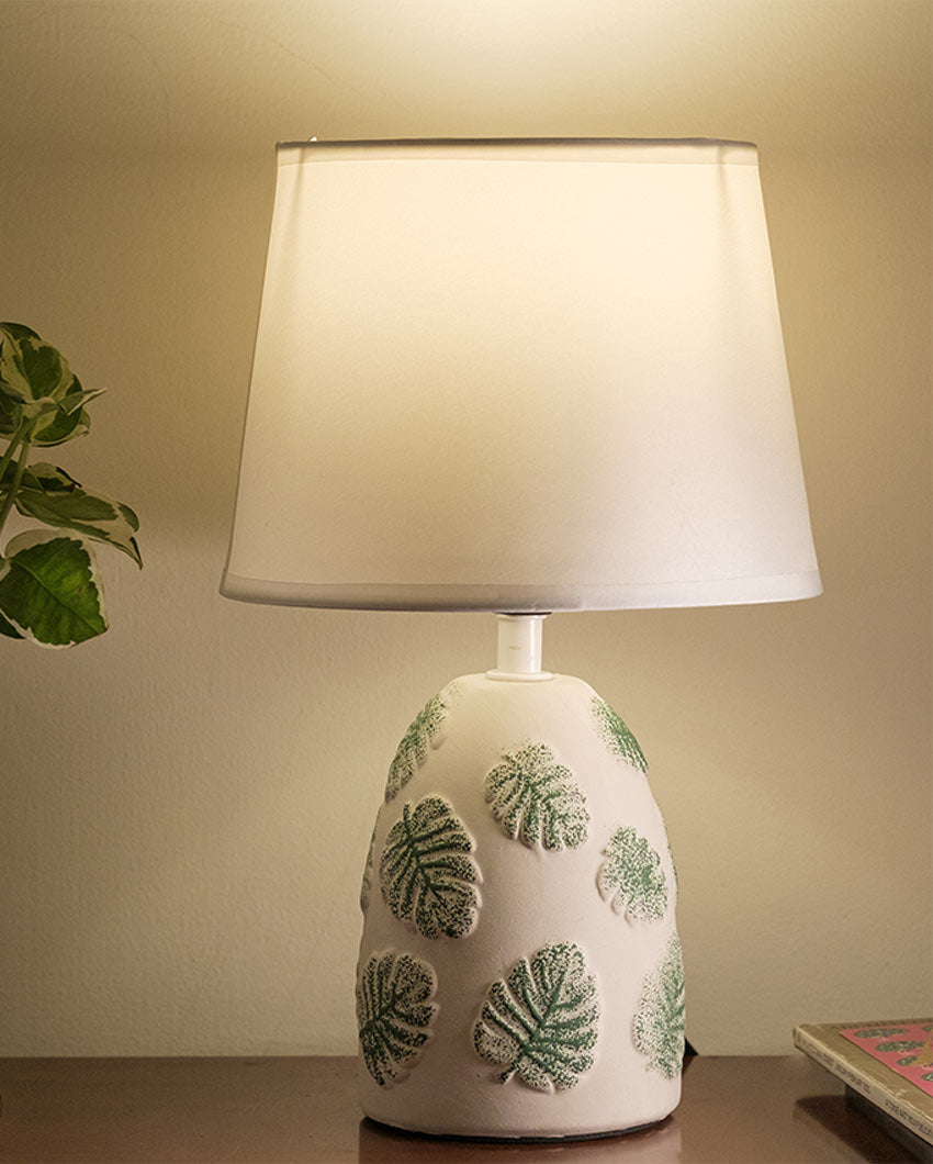 Palm Leaf Terracotta Soft Shade Table Lamp