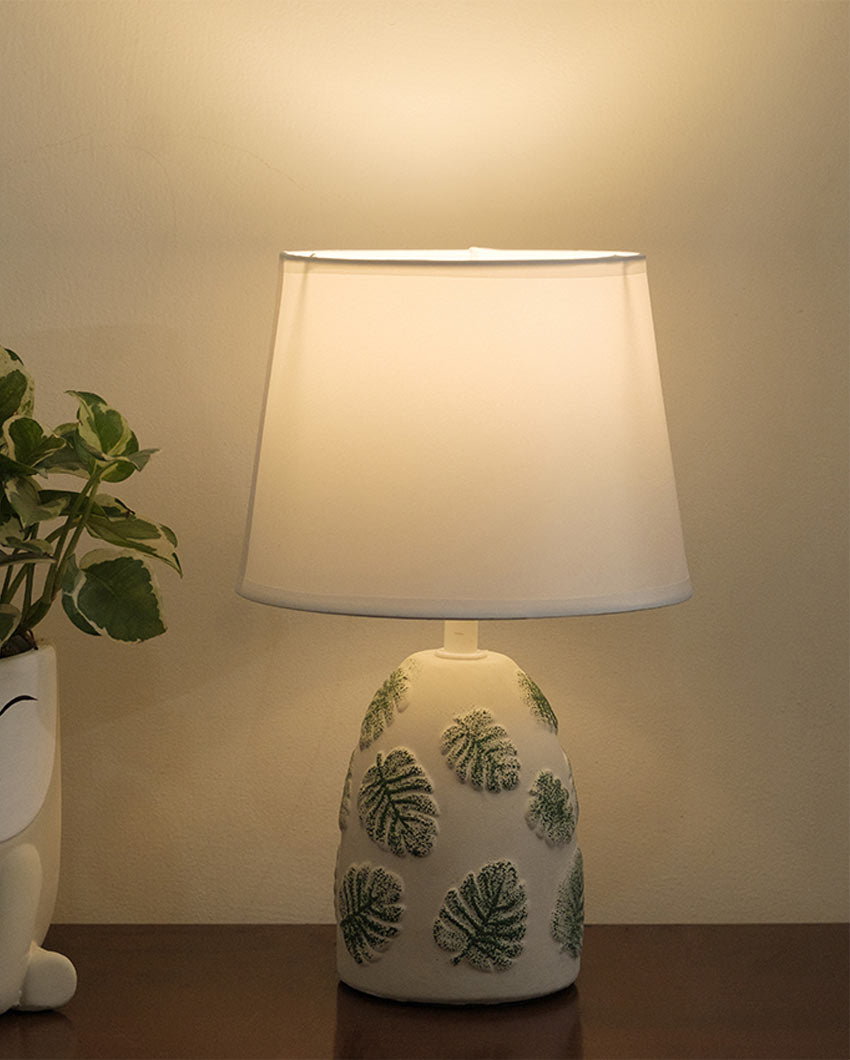 Palm Leaf Terracotta Soft Shade Table Lamp