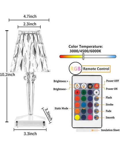 Crystal Touch Led Night Light Table Lamp