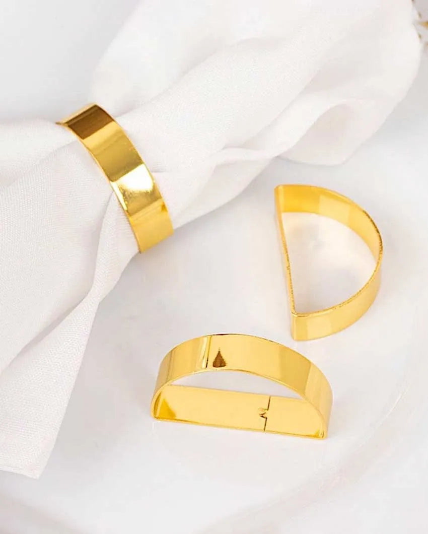 Decorative Metal Napkin Rings | Set Of 4