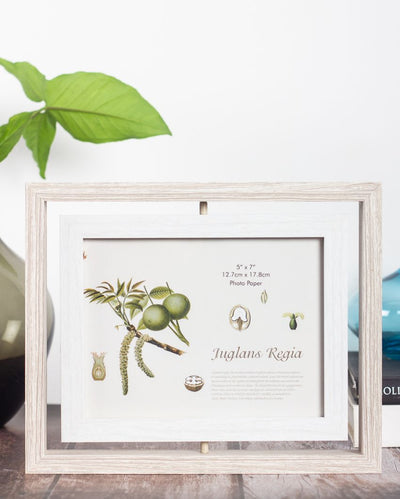 Dual Side Wooden Sleek Photo Frame | 9.05 x 7.48 inches