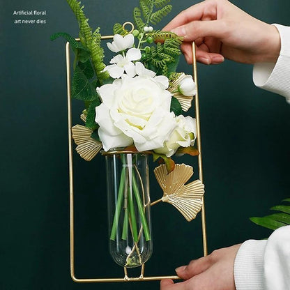 Metal Frame Test Tube Planter