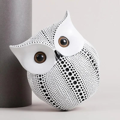 Minimalist Nordic Style Owl Resin Decor | 5 x 3 x 6 inches