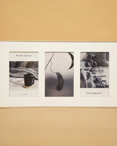 Wooden Photo Frame With 3 Memories | 15 x 8 inches
