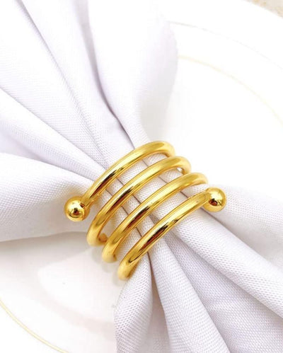 Spring Bead Metal Napkin Rings